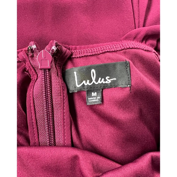 Lulu's Burgundy Maxi Dress - Picture 3 of 9